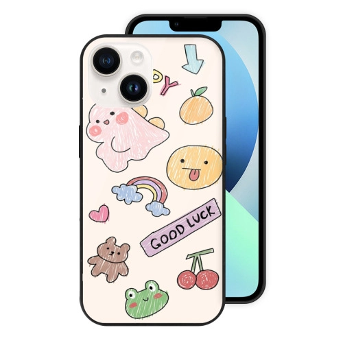 Charming Doodles Mirror Case for iPhone 13 Mini: Good Luck Charms / Vibrant Sketch Design