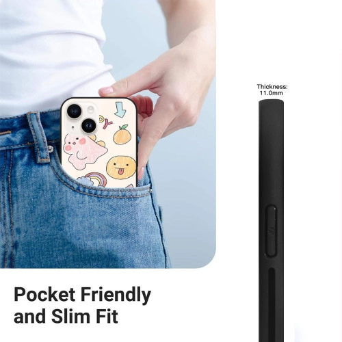 Charming Doodles Mirror Case for iPhone 13 Mini: Good Luck Charms / Vibrant Sketch Design