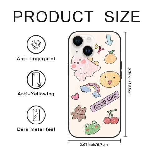 Charming Doodles Mirror Case for iPhone 13 Mini: Good Luck Charms / Vibrant Sketch Design