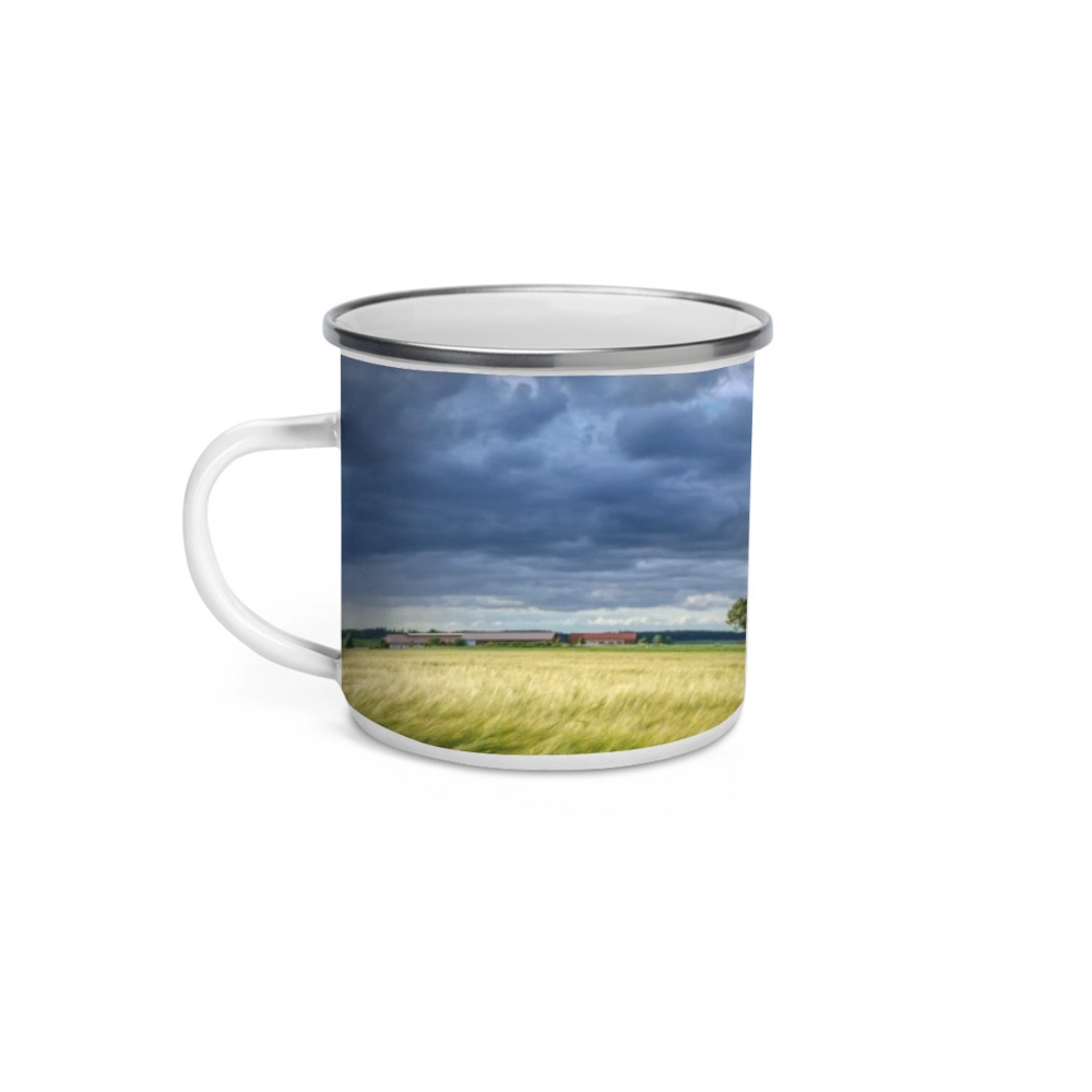 Custom Enamel Mug - Personalized Retro-Style Campfire Cup for Coffee / Tea