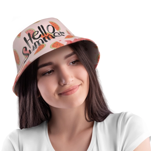 Stylish Unisex Cotton Bucket Hat - Classic White, Lightweight / Customizable Design for Personal Expression