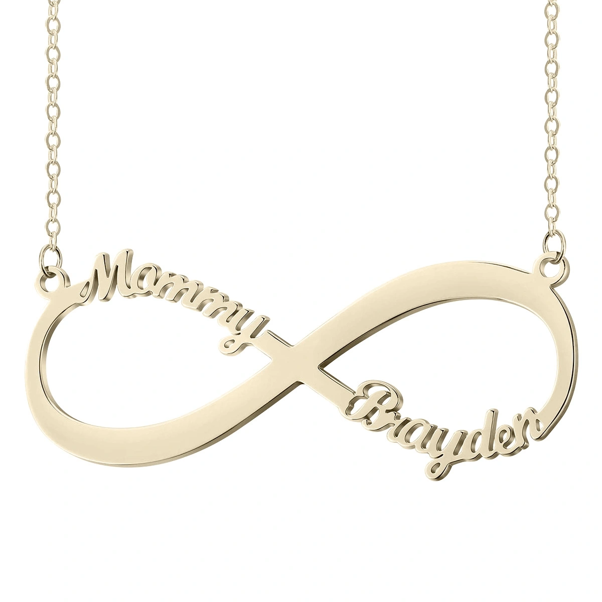 Personalized Infinity Name Necklace, Elegant Silver Pendant – Unique Gift Idea