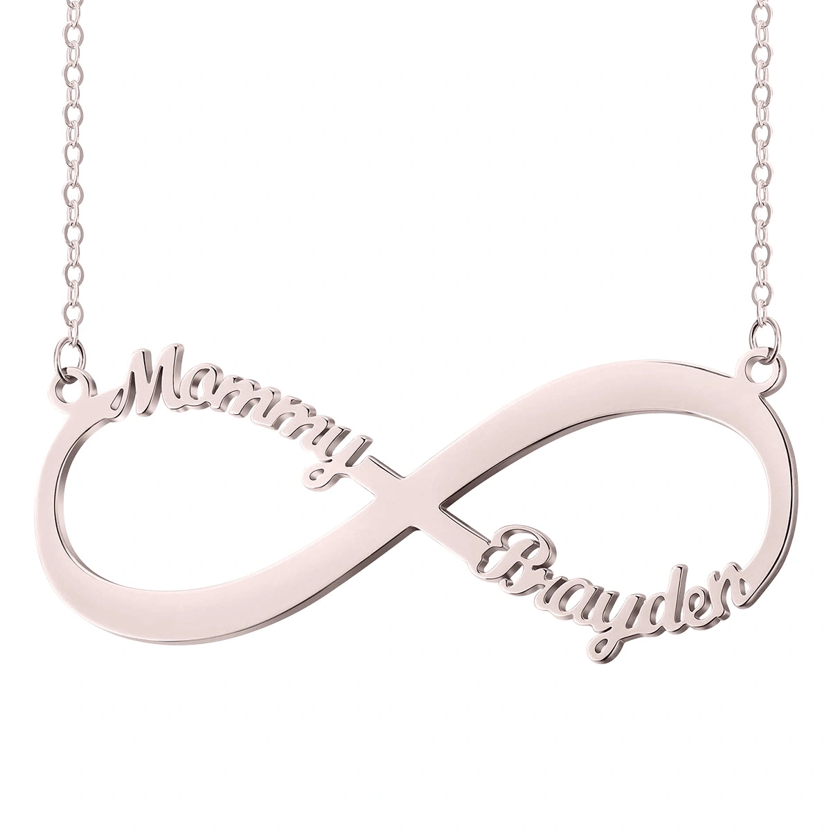 Personalized Infinity Name Necklace, Elegant Silver Pendant – Unique Gift Idea