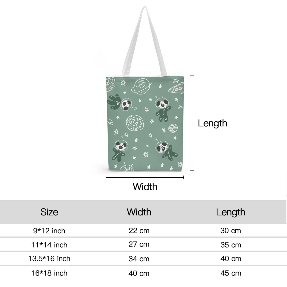 Customizable Canvas Tote Bag - Dual-Sided Unique Designs, Eco-Friendly, Versatile Sizes for Everyday Use