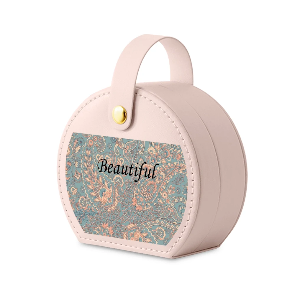 Chic Portable Carry Case Jewelry Box with Customizable Design - Elegant Accessory Organizer for Travel / Home Use