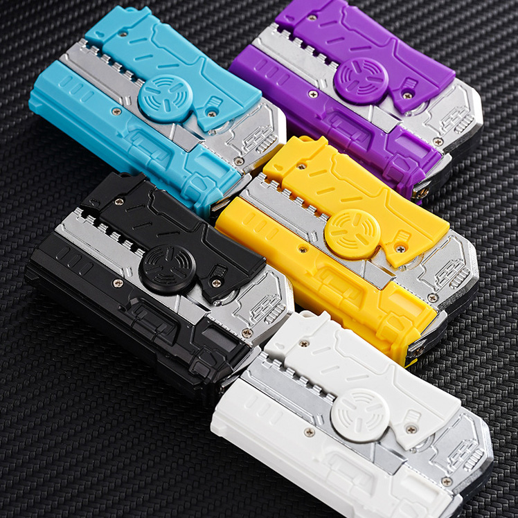 High-End Butane Spinner Lighter - Windproof, Creative Folding Design, Trendy Metal Fidget Lighter for Men